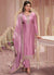 Purple Embroidered Pakistani Pant Suit