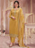 Yellow Embroidered Pakistani Pant Suit