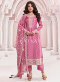 Pink Thread Embroidery Pakistani Suit