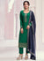 Green And Blue Embroidery Pakistani Pant Suit