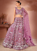 Lavender Floral Embroidered Lehenga Choli