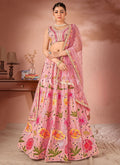 Blush Pink Floral Embroidered Lehenga Choli