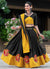 Black And Yellow Kutchi Embroidered Navratri Chaniya Choli