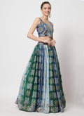 Blue Sequence Lehenga Choli In USA UK CANADA