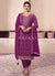 Purple Embroidery Pakistani Style Suit