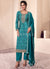 Turquoise Embroidery Pakistani Style Suit