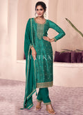 Green Embroidery Pakistani Style Suit