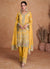 Yellow Multi Embroidery Traditional Pant Style Suit