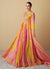 Yellow And Peach Multi Embroidery Festive Anarkali Gown