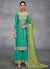 Green And Lime Mirror Embroidery Bandhani Prited Palazzo Suit