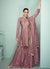 Pink Reshamkari Embroidery Gharara Style Suit