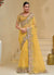 Yellow Multi Embroidery Festive Silk Saree