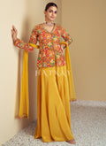 Yellow Designer Sharara Suit