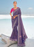 Purple And Pink Embroidered Patola Georgette Saree