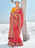 Red And Yellow Embroidered Patola Georgette Saree