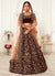 Deep Maroon Embroidery Wedding Lehenga Choli