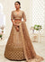 Beige Golden Embroidery Wedding Lehenga Choli