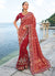 Bridal Maroon Handwork Embroidery Wedding Saree