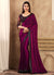 Plum Purple Sequence Wedding Silk Saree