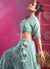 Sky Blue Embroidered Designer Lehenga Choli