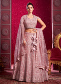 Peach Embroidered Designer Lehenga Choli