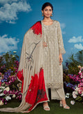 Beige Golden Embroidery Festive Salwar Kameez