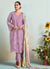 Lavender Floral Embroidery Pakistani Salwar Kameez Suit