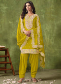 Yellow Multi Embroidered Punjabi Suit