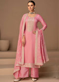 Soft Pink Sequence Embroidery Salwar Kameez