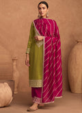 Green Embroidery Silk Salwar Kameez