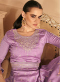 Lavender Wedding Anarkali Suit In Usa