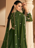 Olive Green Anarkali Gown In USA UK Germany