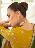 Yellow And Green Anarkali Gharara Suit In USA UK