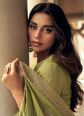 Green Silk Palazzo Suit In USA UK