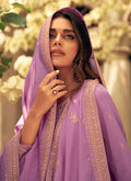 Purple Silk Palazzo Suit In USA