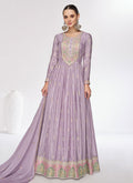 Lavender Multi Embroidery Festive Anarkali Gown