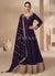 Purple Golden Embroidery Anarkali Suit