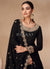 Black Golden Embroidery Anarkali Suit