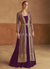 Purple Embroidered Jacket Style Anarkali Gown