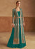 Turquoise Embroidered Jacket Style Anarkali Gown