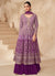 Purple Ombré Slit Style Anarkali Lehenga