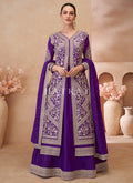 Indigo Blue Embroidery Pakistani Style Lehenga Kurti