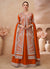 Bridal Orange Embroidery Pakistani Style Lehenga Kurti