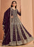 Deep Wine Embroidery Anarkali Suit