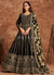 Black Golden Velvet Anarkali Suit