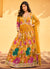 Yellow Embroidered Floral Anarkali Dress