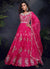 Magenta Pink Handwork Designer Gown