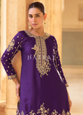 Purple Dhoti Style Suit