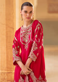 Red Dhoti Style Suit