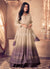 Beige Purple Ombré Traditional Embroiderey Anarkali Lehenga 